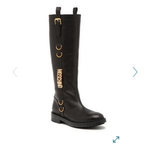 BRAND NEW- Moschino Logo High Boots